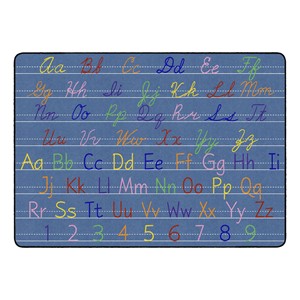 Primary Color Handwriting Classroom Rug
