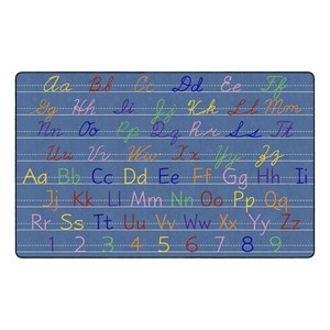 Primary Color Handwriting Classroom Rug