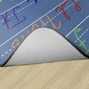 Primary Color Handwriting Classroom Rug - Backing