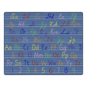 Primary Color Handwriting Classroom Rug