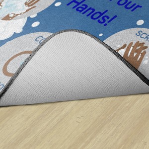 Let's Wash Our Hands! Durable Rug - Backing
