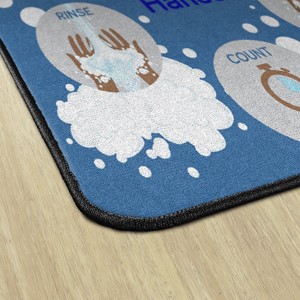 Let's Wash Our Hands! Durable Rug - Square