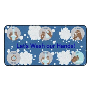 Let's Wash Our Hands! Durable Rug - Rectangle