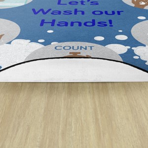 Let's Wash Our Hands! Durable Rug - Backing
