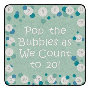 Pop The Bubbles Durable Rug - Square - Contemporary