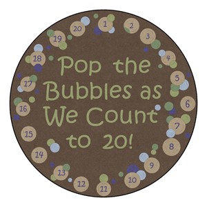 Pop The Bubbles Durable Rug - Round - Earthtone