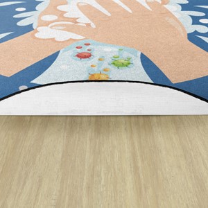 Don't Forget to Wash Your Hands Durable Rug - Backing