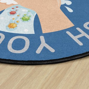 Don't Forget to Wash Your Hands Durable Rug - Edge