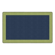 Shapes Accent Solid Classroom Rug w/ Color Block Border