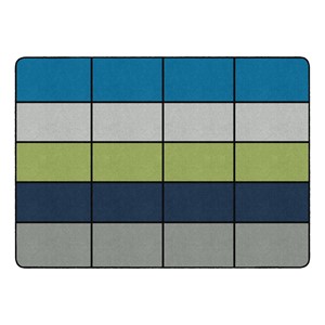 Shapes Accent Bold Squares Seating Rug (6' W x 8' 4" L)
