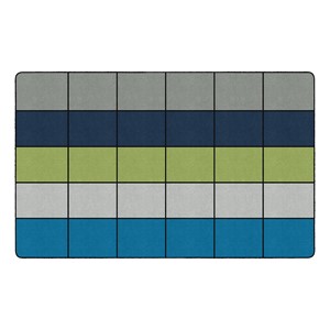 Shapes Accent Bold Squares Seating Rug (7' 6" W x 12' L)