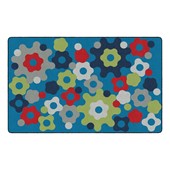 Shapes Accent Big Cogs Classroom Rug