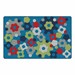 Shapes Accent Big Cogs Classroom Rug - Brilliant Blue