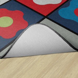 Shapes Accent Cog Seating Classroom Rug - Backing