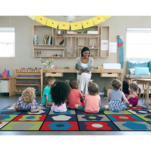 Shapes Accent Cog Seating Classroom Rug