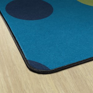 Shapes Accent Polka Dot Classroom Rug - Corner