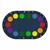 Shapes Accent Alphabet Seating Rug - Oval - Navy