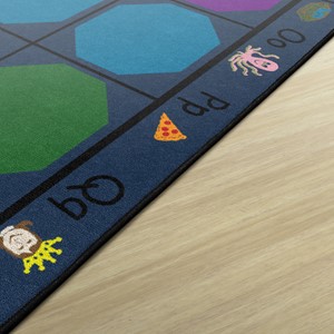 Shapes Accent Alphabet Seating Rug - Edge