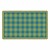 Shapes Accent Playful Plaid Classroom Rug - Apple Green