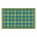 Shapes Accent Playful Plaid Classroom Rug - Apple Green