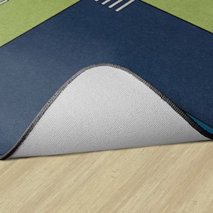 Shapes Accent Block Line Classroom Rug - Backing
