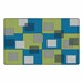 Shapes Accent Block Line Classroom Rug - Brilliant Blue
