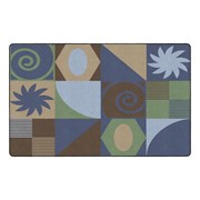 Shapes Accent Abstract Classroom Rug