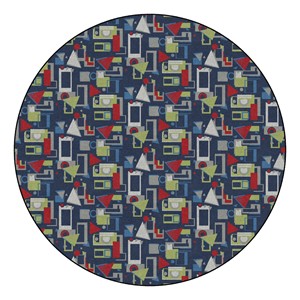 Abstract Accent Series Gaming Rug