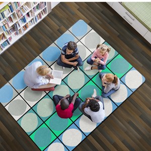 Explorer Series Ellipse Seating Rug (6' W x 8' 4"L) - DEEP SEA