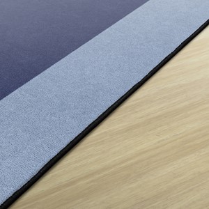 Explorer Series Solid Classroom Rug w/ Color Block Border - Rectangle (7' 6'  W x 12' L) - FOREST
