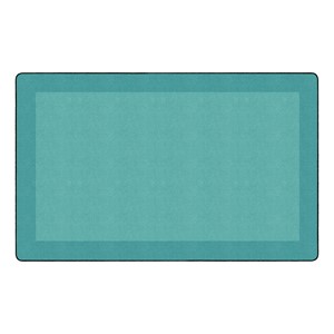 Explorer Series Solid Classroom Rug w/ Color Block Border - Rectangle (7' 6'  W x 12' L) - DEEP SEA