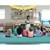 Explorer Series Solid Classroom Rug w/ Color Block Border - Rectangle (7' 6'  W x 12' L) - DEEP SEA