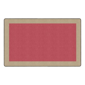 Explorer Series Solid Classroom Rug w/ Color Block Border - Rectangle (7' 6'  W x 12' L) - DESERT