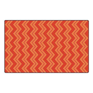 Chevron Fun Rug - Pattern - Red