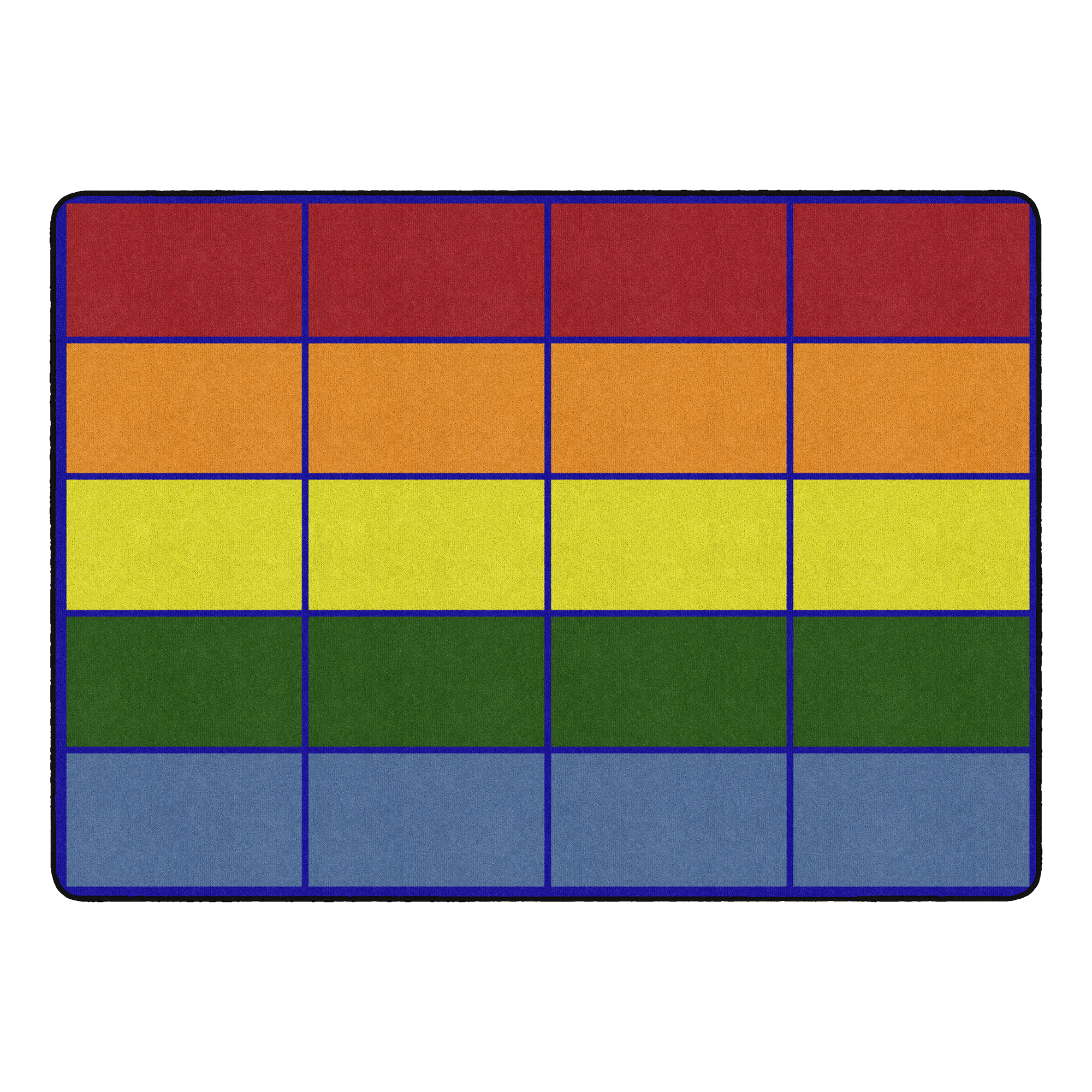 Seating Rug, Colorful Squares, 6'x8'4