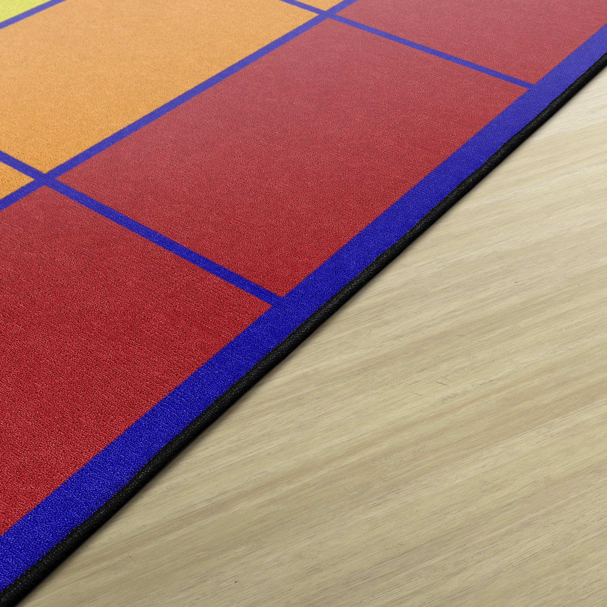 Seating Rug, Colorful Squares, 6'x8'4