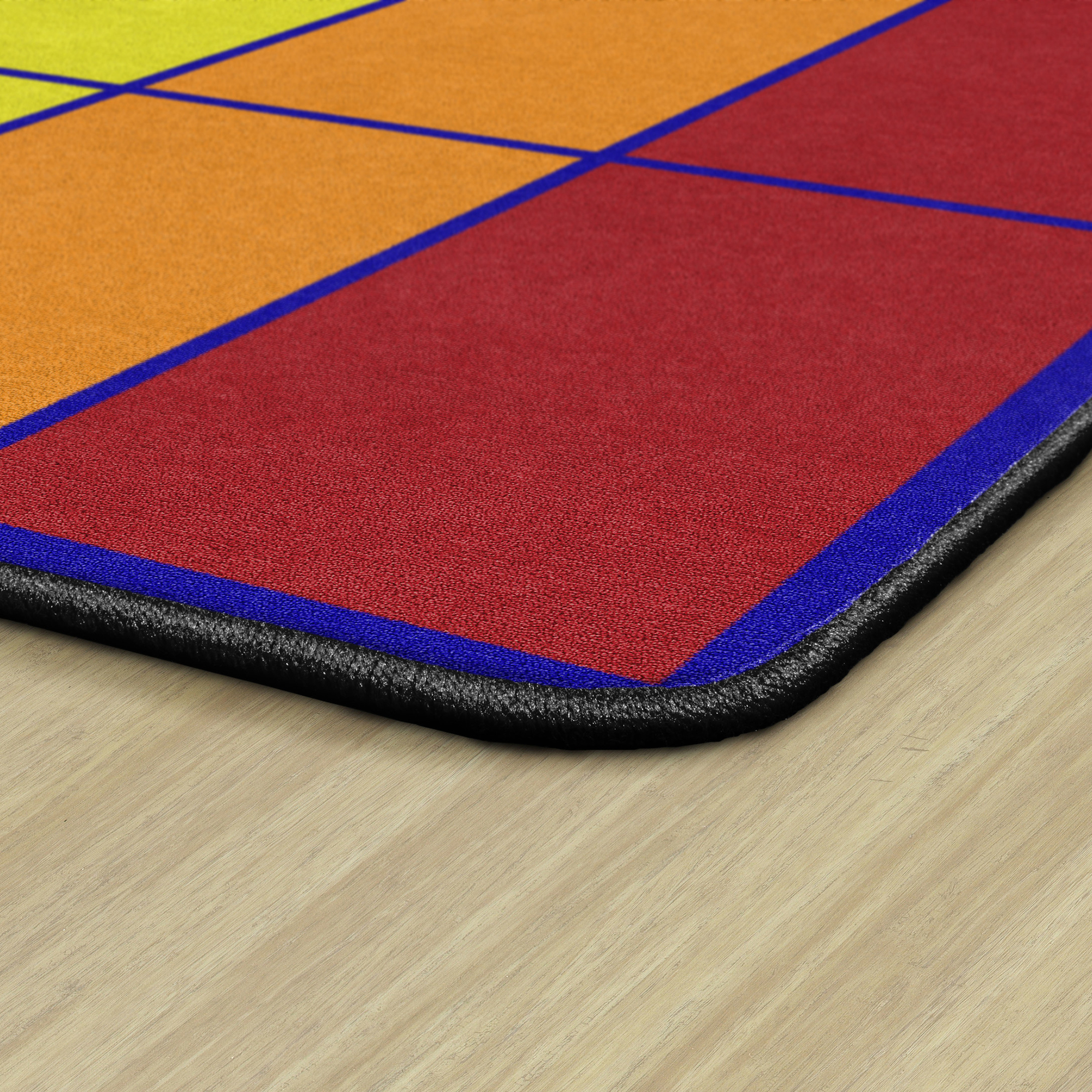 Seating Rug, Colorful Squares, 6'x8'4