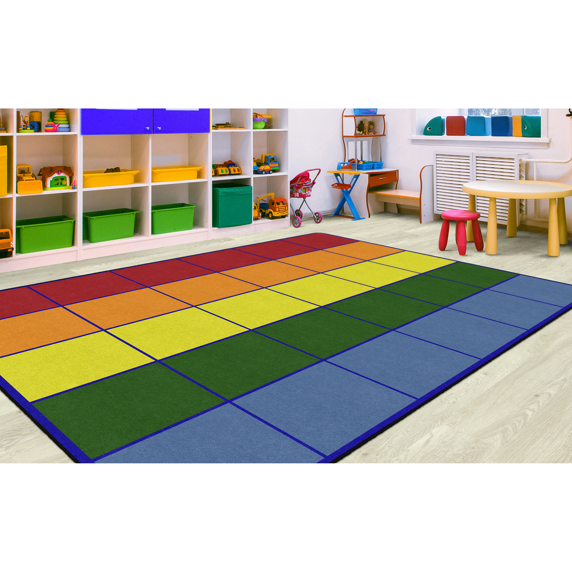 Colorful Squares Seating Rug