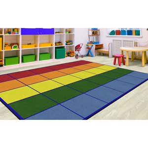 Colorful Squares Seating Rug