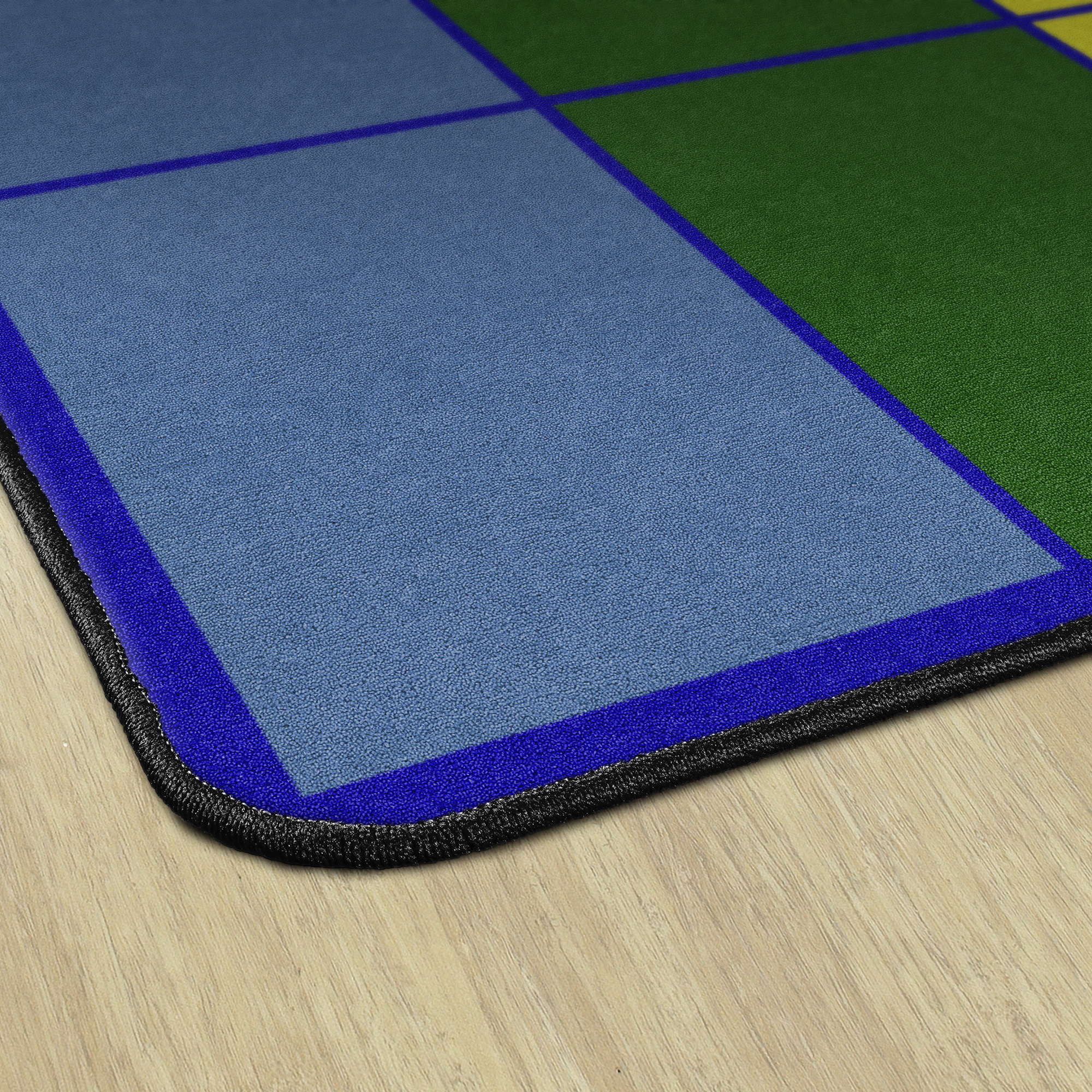 Seating Rug, Rainbow Squares, 7'6