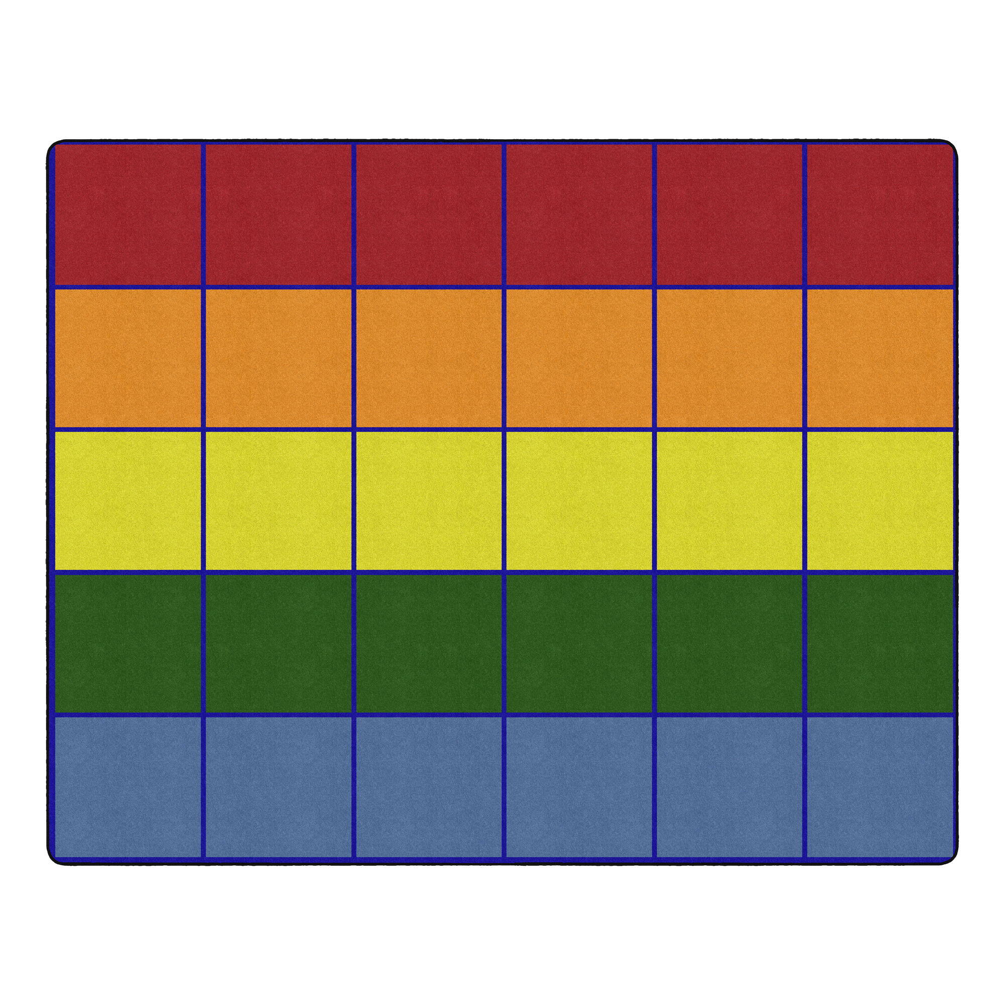 Seating Rug, Colorful Squares, 10'6