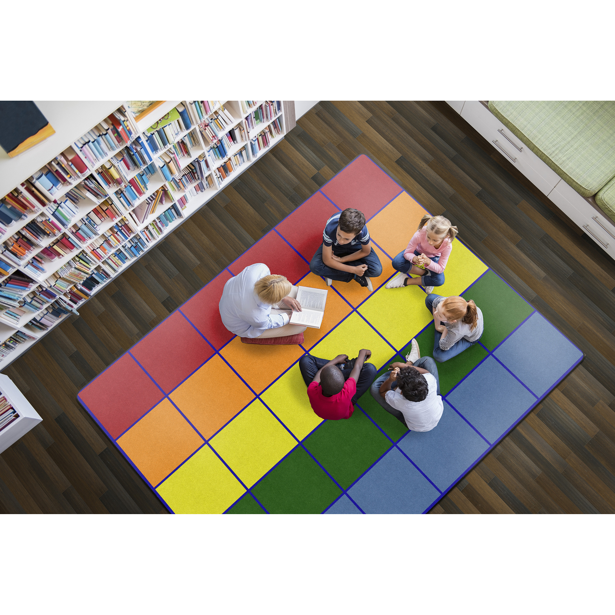 Colorful Squares Seating Rug | School Outfitters