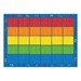 Five-Color Alphabet Seating Rug (6' W x 8' 4" L)