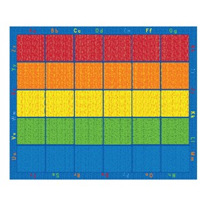 Five-Color Alphabet Seating Rug