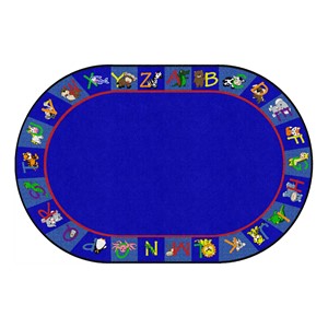 Alphabet Animals Rug - Oval (4' W x 6' L)