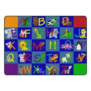 Alphabet Animals Rug - Rectangle (6' W x 8' 4 " L)