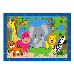 Jungle Jumble Animal Rug (6' W x 8' 4" L)