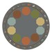 Alphabet Seating Natural Colors Rug - Round (6' Diameter)