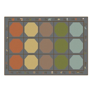 Alphabet Seating Natural Colors Rug - Rectangle (5' 10" W x 8' 4" L)