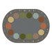 Alphabet Seating Natural Colors Rug - Oval (5' 10" W x 8' 4" L)
